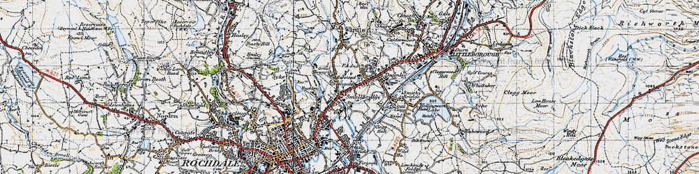 Old map of Greengate in 1947