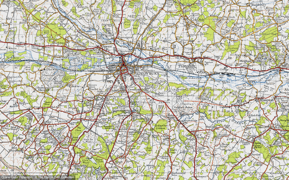 Old Map of Greenham, 1945 in 1945