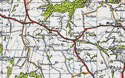 Old map of Greenhead in 1946