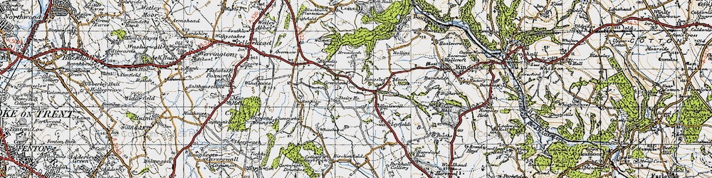 Old map of Greenhead in 1946