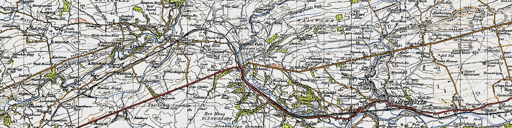 Old map of Greenhead in 1947