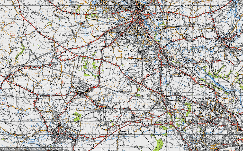 Old Map of Greenheys, 1947 in 1947