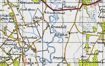 Old map of Bengall in 1947