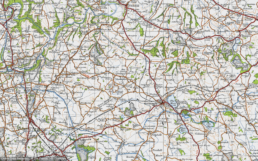 Old Map of Greenhill Bank, 1947 in 1947