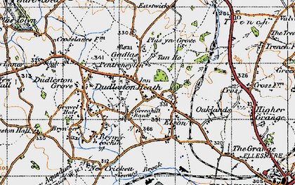 Old map of Greenhill Bank in 1947