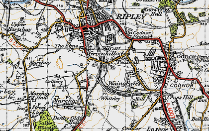 Old map of Greenhillocks in 1946