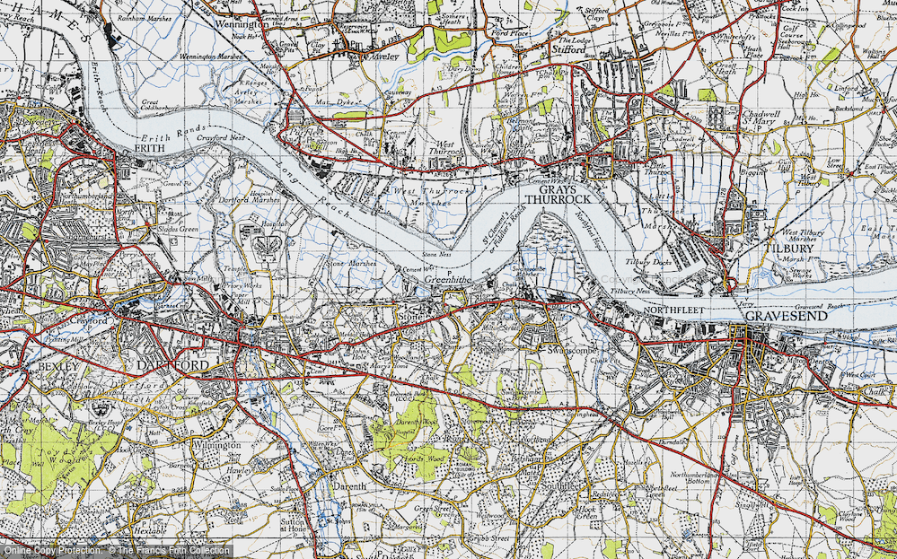 Old Map of Greenhithe, 1946 in 1946