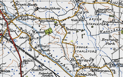 Old map of Greenlooms in 1947