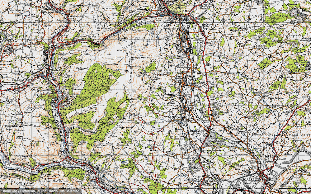 Old Map of Greenmeadow, 1947 in 1947