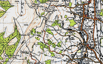 Old map of Greenmeadow in 1947