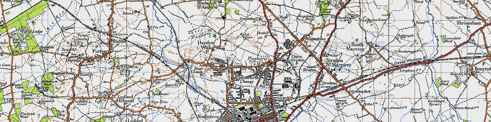 Old map of Greenmeadow in 1947