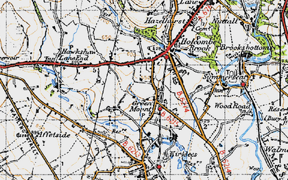 Old map of Greenmount in 1947