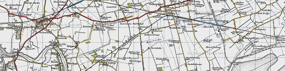 Old map of Greenoak in 1947