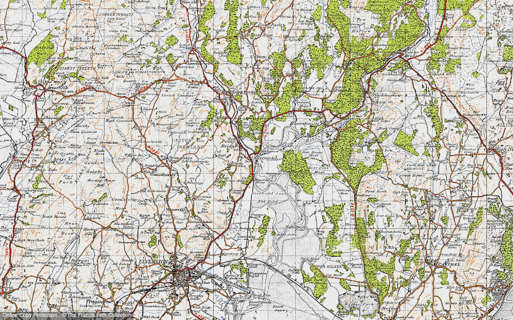 Old Map of Greenodd, 1947 in 1947