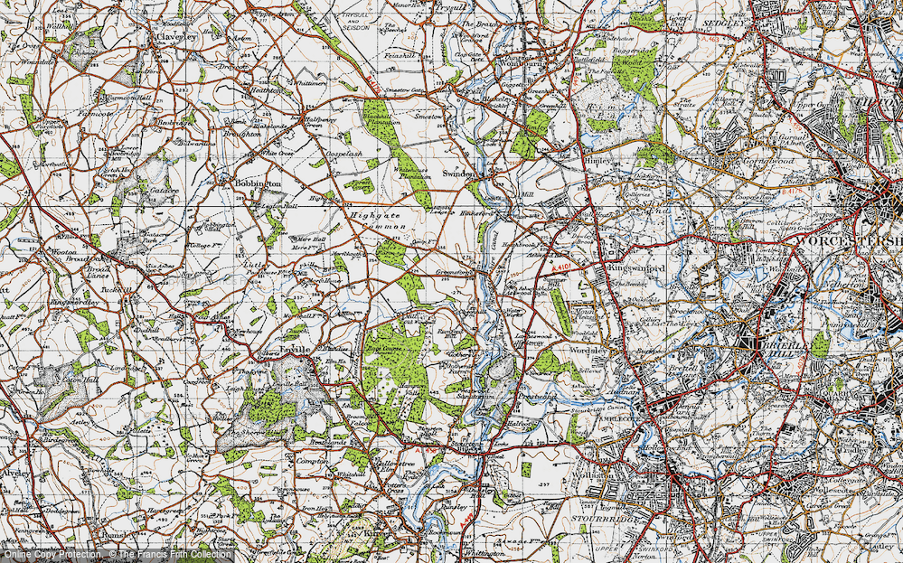 Old Map of Greensforge, 1946 in 1946