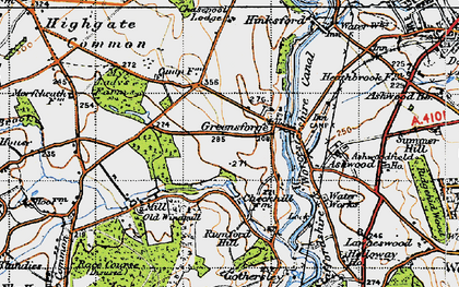 Old map of Greensforge in 1946