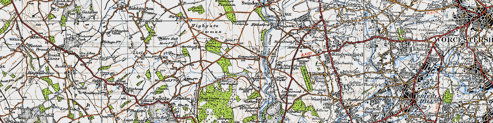 Old map of Greensforge in 1946