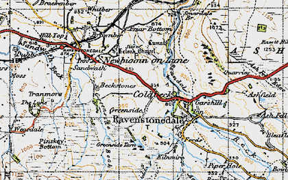 Old map of Greenside in 1947