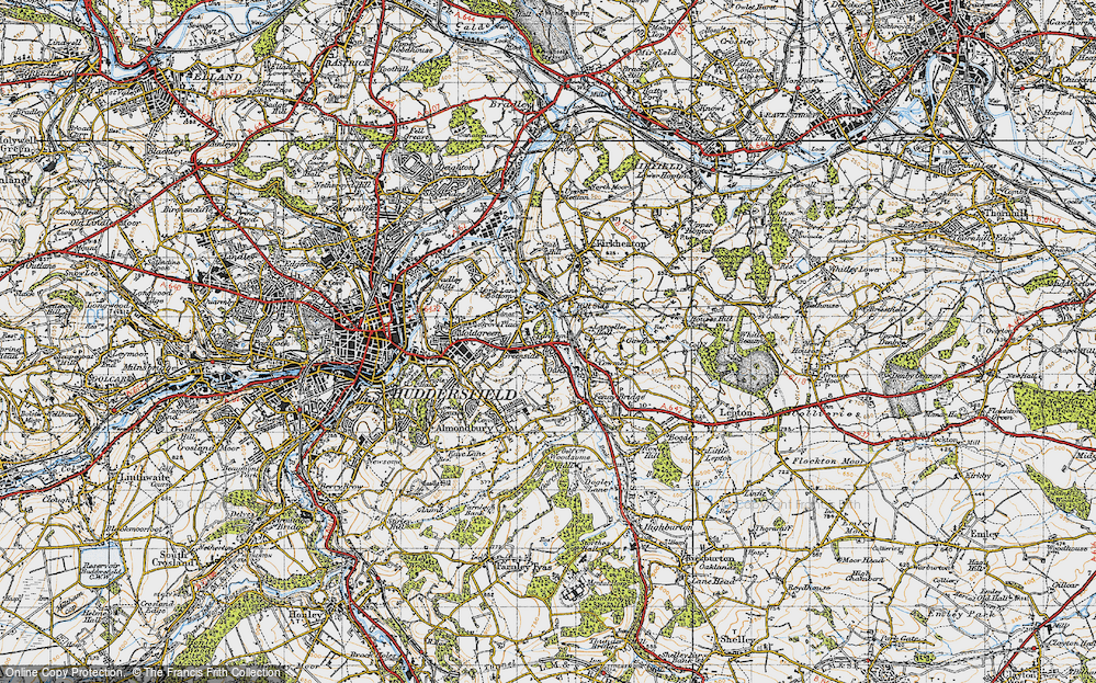 Old Map of Greenside, 1947 in 1947