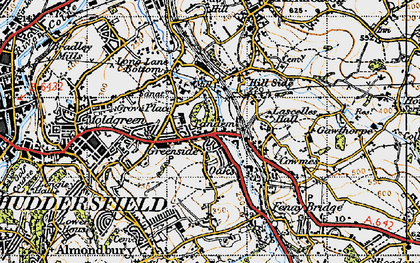 Old map of Greenside in 1947