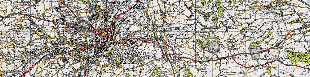 Old map of Greenside in 1947