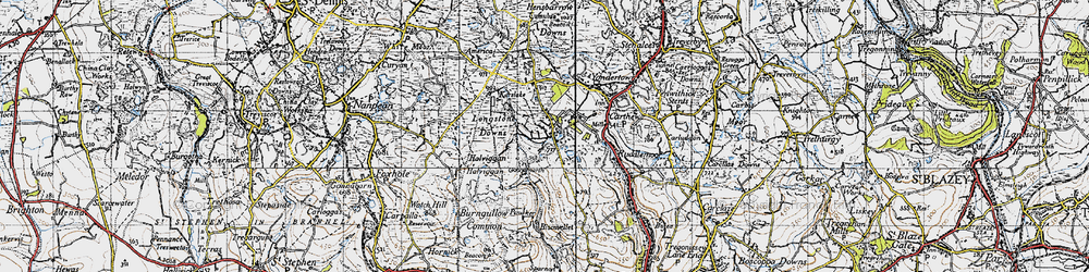 Old map of Greensplat in 1946