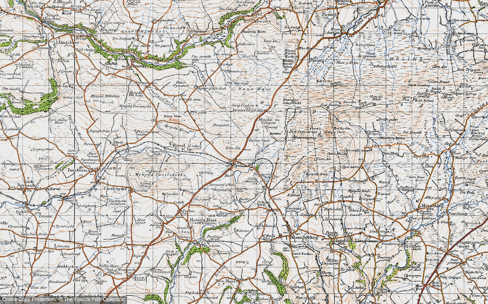 Old Map of Historic Map covering Blaenpalis in 1946