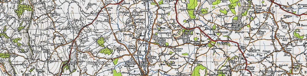 Old map of Greenway in 1947