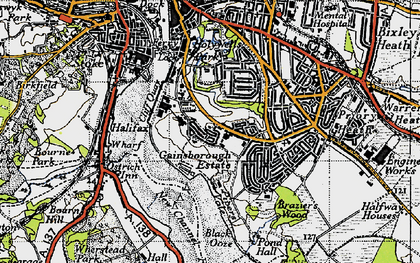 Old map of Greenwich in 1946
