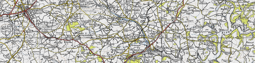Old map of Greenwith Common in 1946