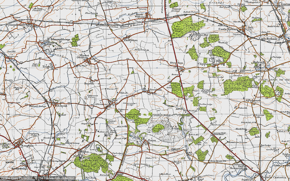 Old Map of Greetham, 1946 in 1946