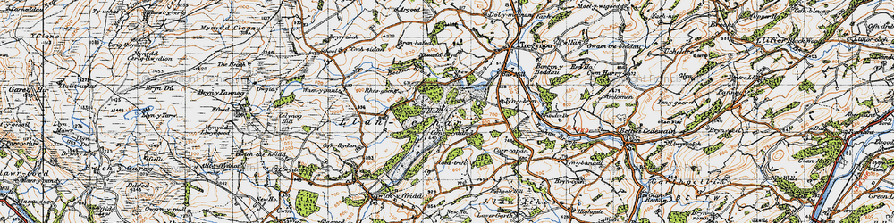 Old map of Bronhafod in 1947
