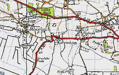 Old map of Greinton in 1946