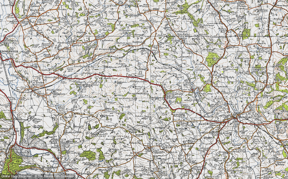 Old Map of Grendon Bishop, 1947 in 1947