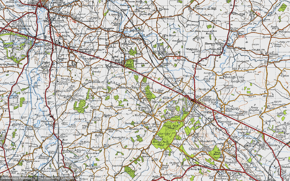 Old Map of Grendon Common, 1946 in 1946