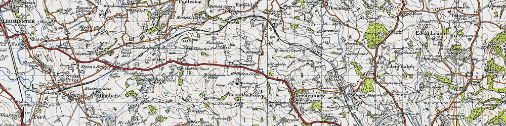 Old map of Bilfield in 1947