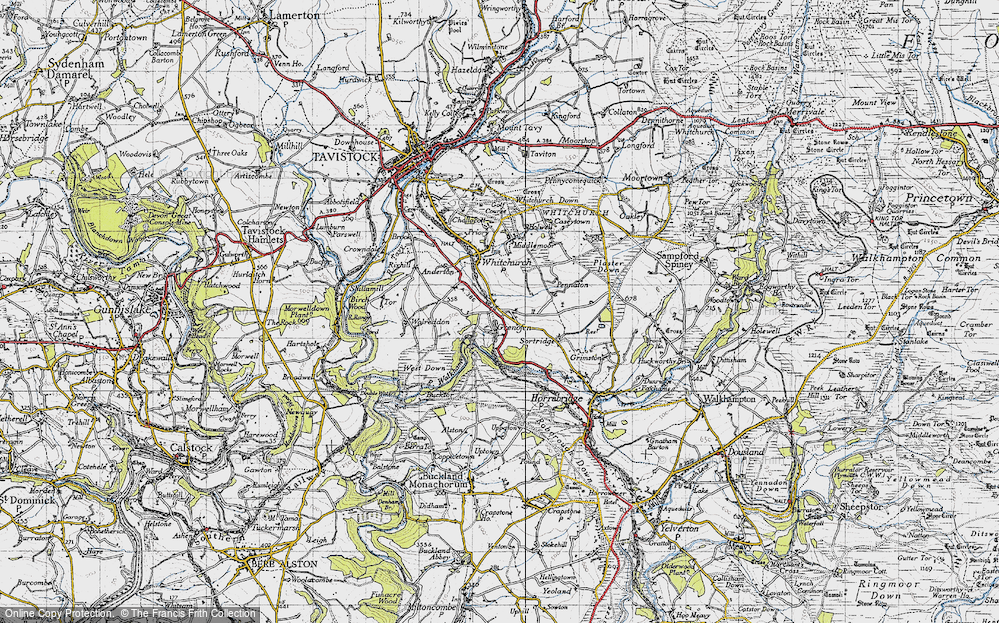 Old Map of Historic Map covering Birchcleave Ho in 1946