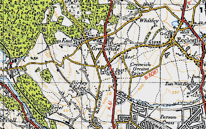 Old map of Birley Stone, The in 1947
