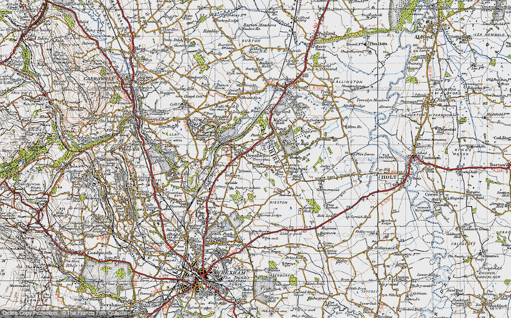 Old Map of Gresford, 1947 in 1947