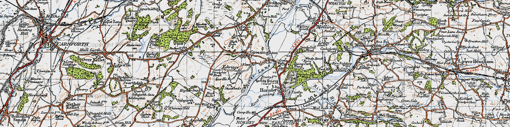 Old map of Gressingham in 1947