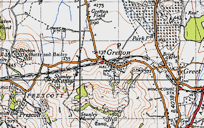 Old map of Gretton in 1946