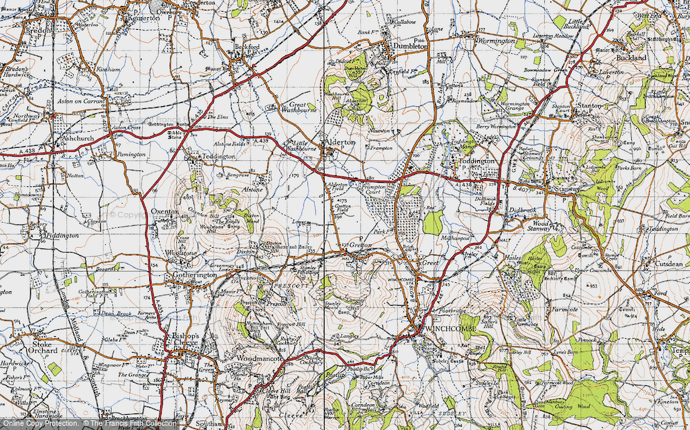 Old Map of Gretton Fields, 1946 in 1946