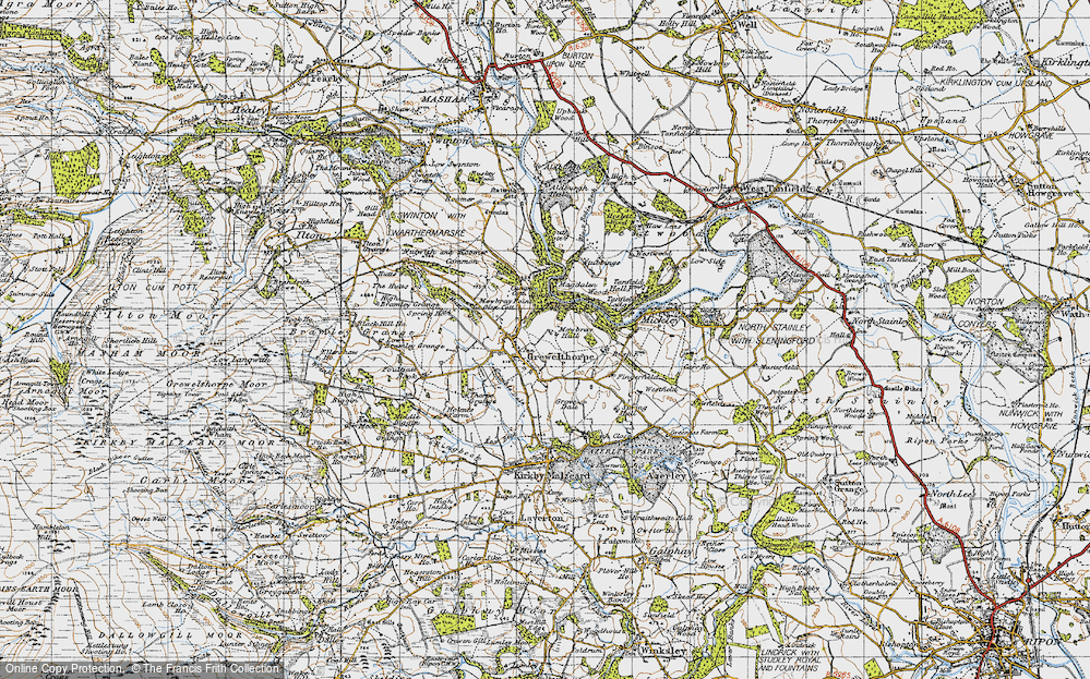 Historic Ordnance Survey Map of Grewelthorpe, 1947