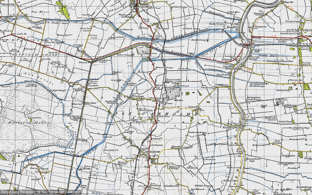 Old Map of Grey Green, 1947 in 1947