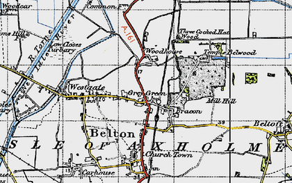 Old map of Grey Green in 1947