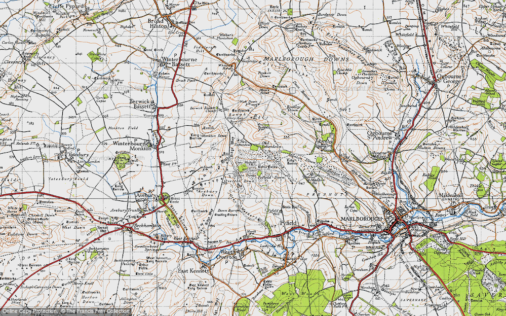 Old Map of Historic Map covering New Totterdown in 1940