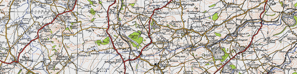 Old map of Greyfield in 1946