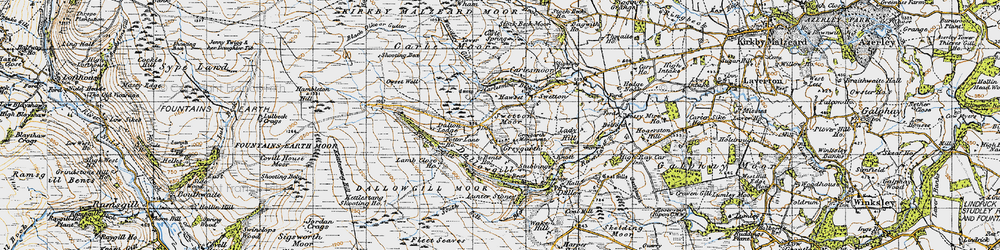 Old map of Greygarth in 1947