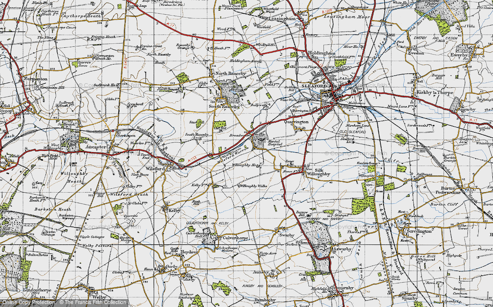 Old Map of Historic Map covering Wilsford Warren in 1946