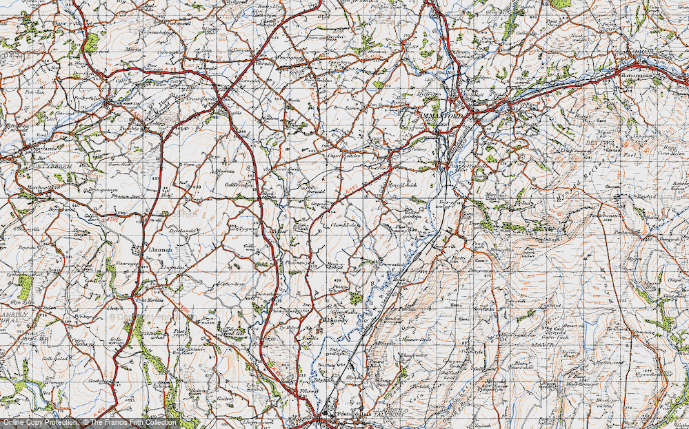 Old Map of Greynor, 1947 in 1947